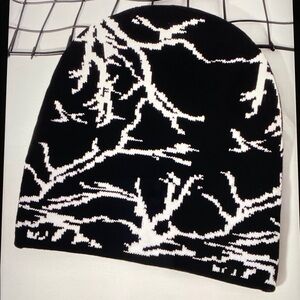 Black and White Patterned Beanie
